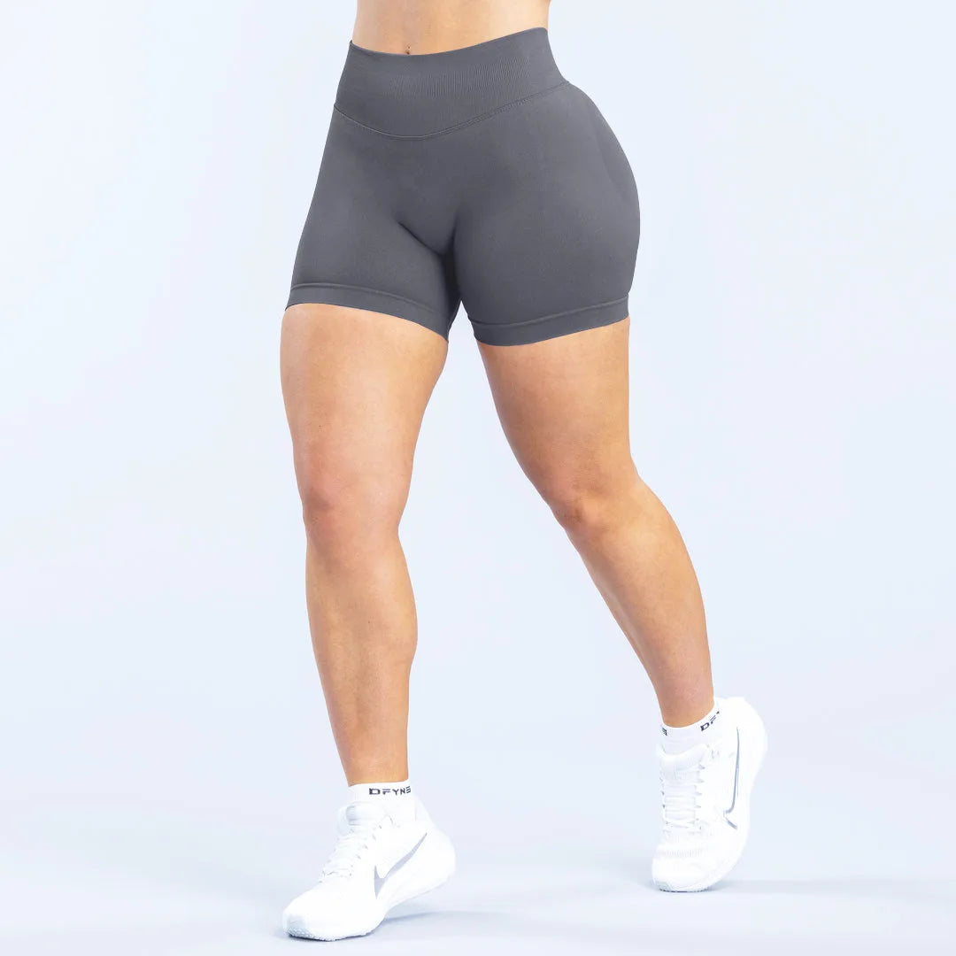 Women Seamless Yoga Sports Shorts Stretch Scrunch Butt Gym Shorts Low Ribbed Workout Running Leggings Sexy Athletic Yoga Shorts
