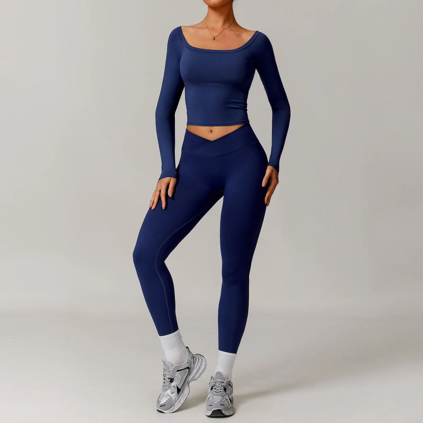 2 Pieces Yoga Suit Sports Set Women Athletic Wear Gym