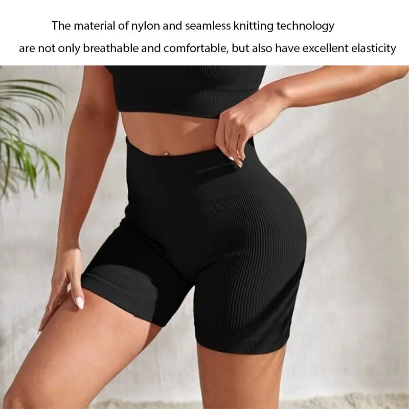 Women's Yoga Shorts 3 Sports Seamless High-Waisted Sports Tights