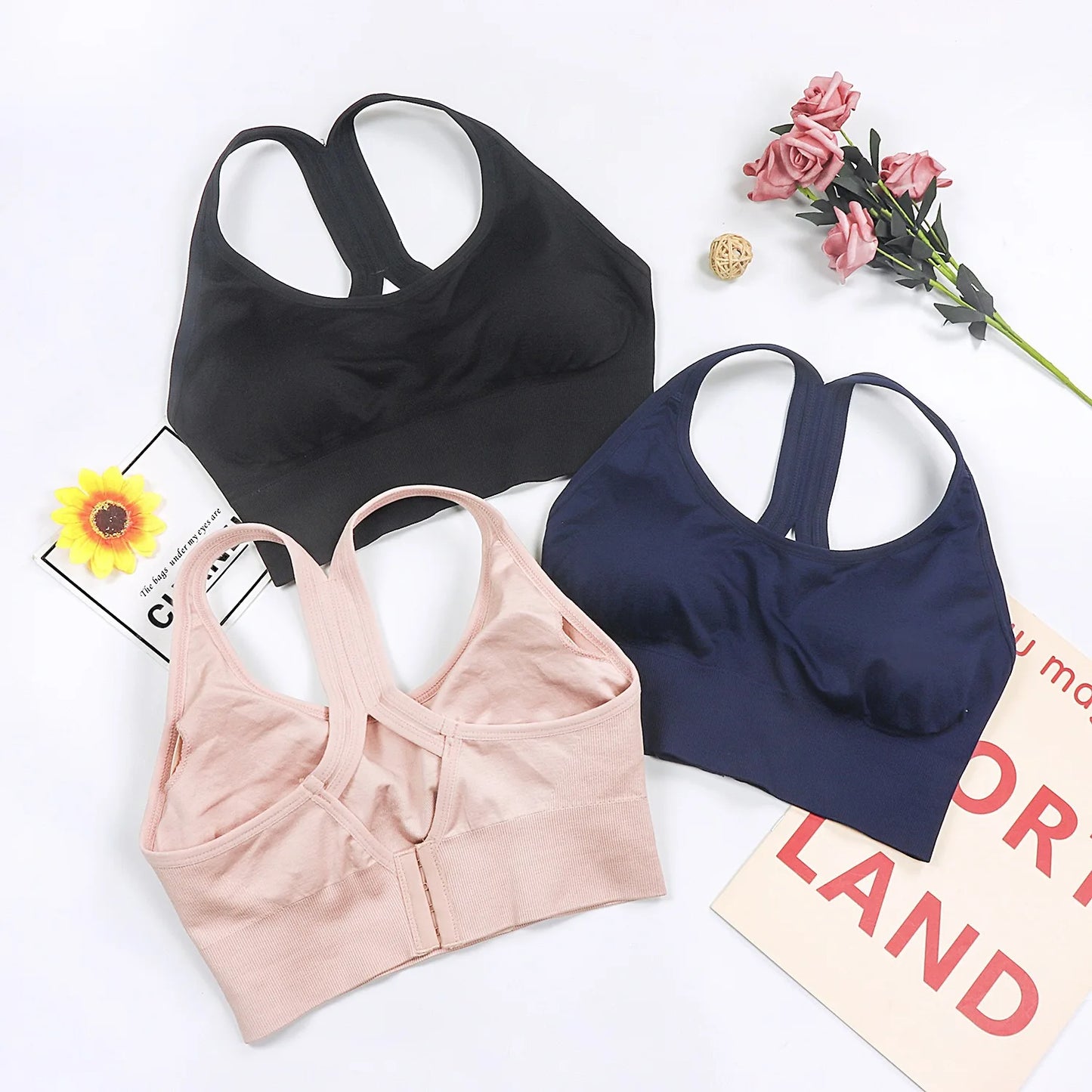 Tank Top Women Gym Sports Bra Push Up Crop Top