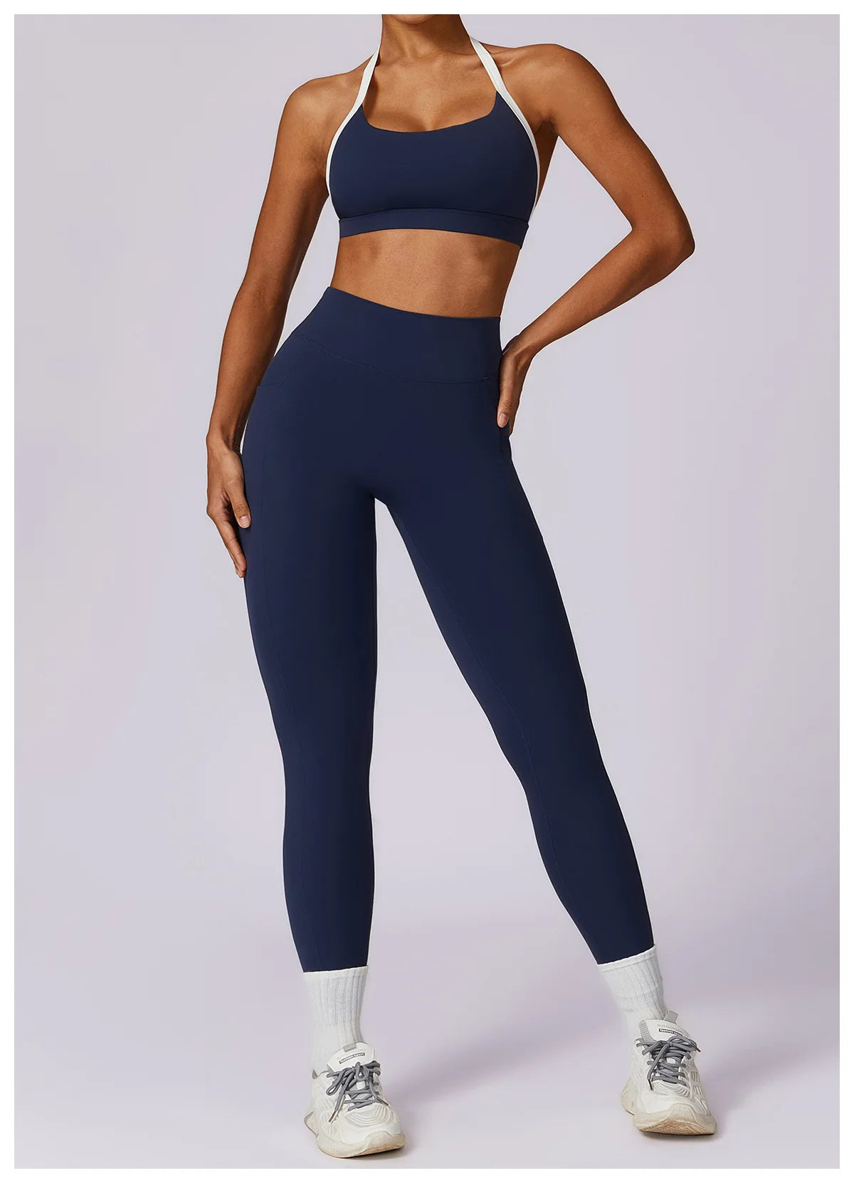 2Pcs Gym Set Women Workout Backless Yoga Suit