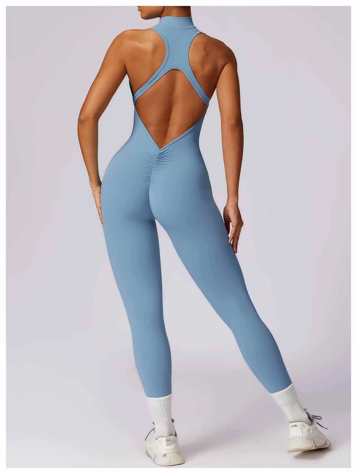 Zipper Yoga Jumpsuit Fitness Sports