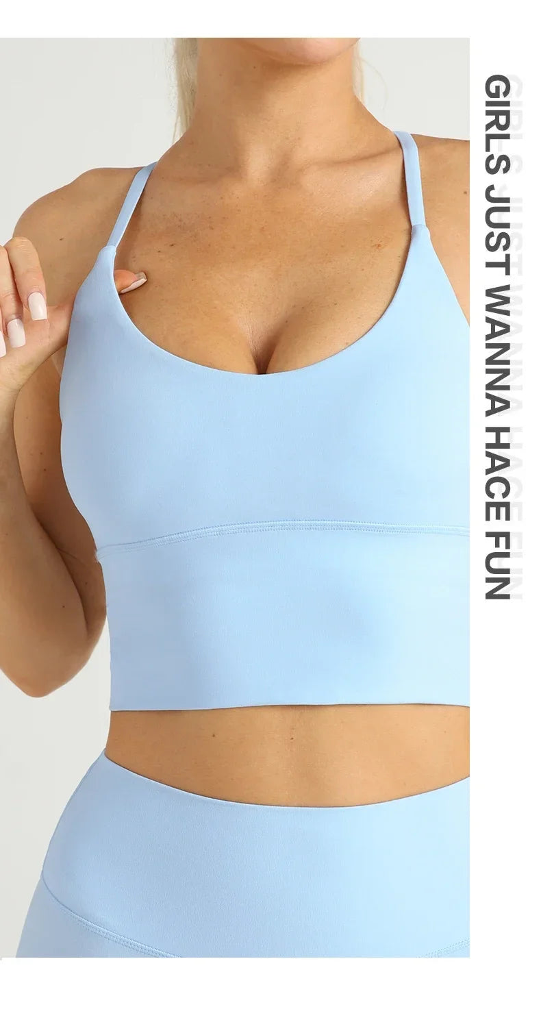 Cross Back Y Shape Sports Bra