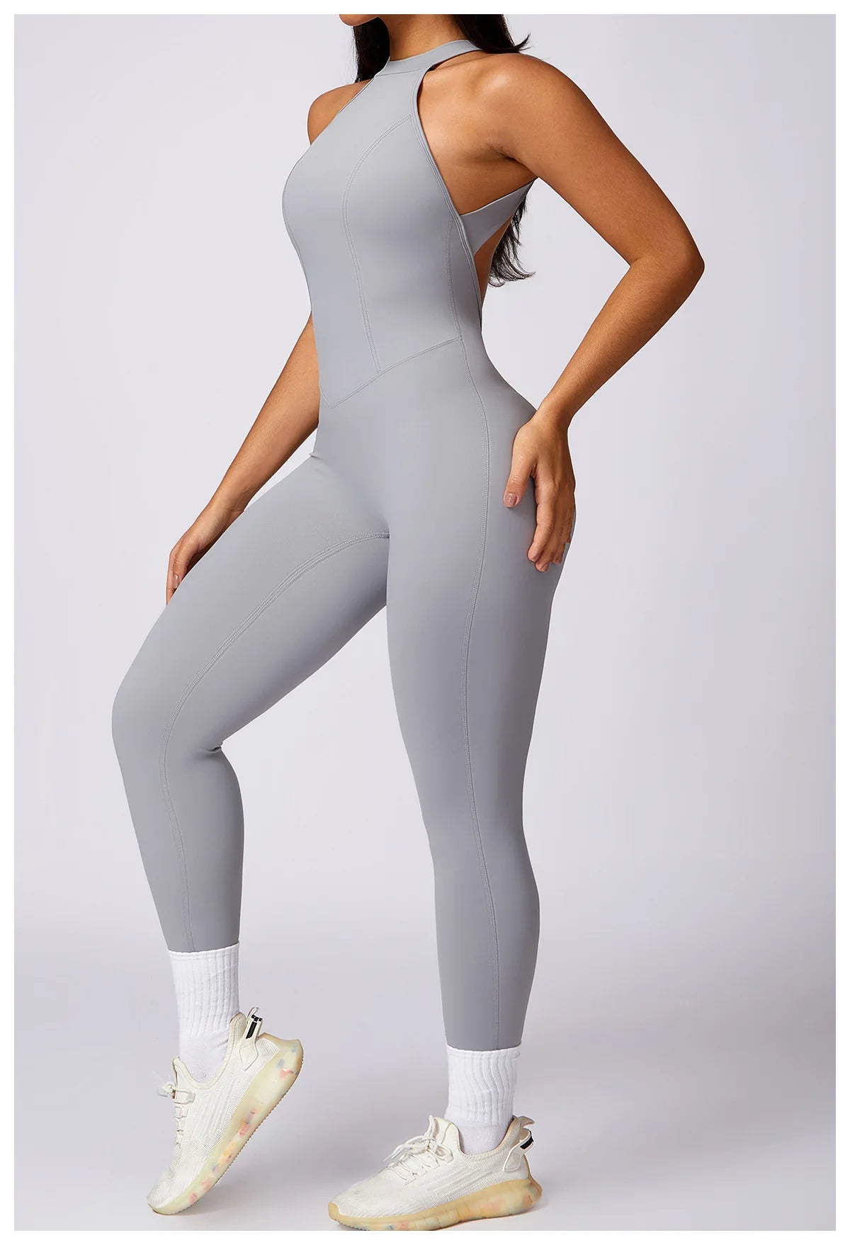 Romper Backless Set Workout Jumpsuit Fitness Bodysuit