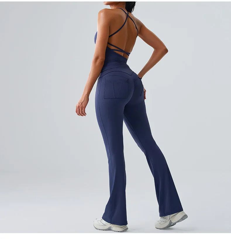 Sexy Women's Feeling Naked Training Set Gym Yoga 2 Pieces