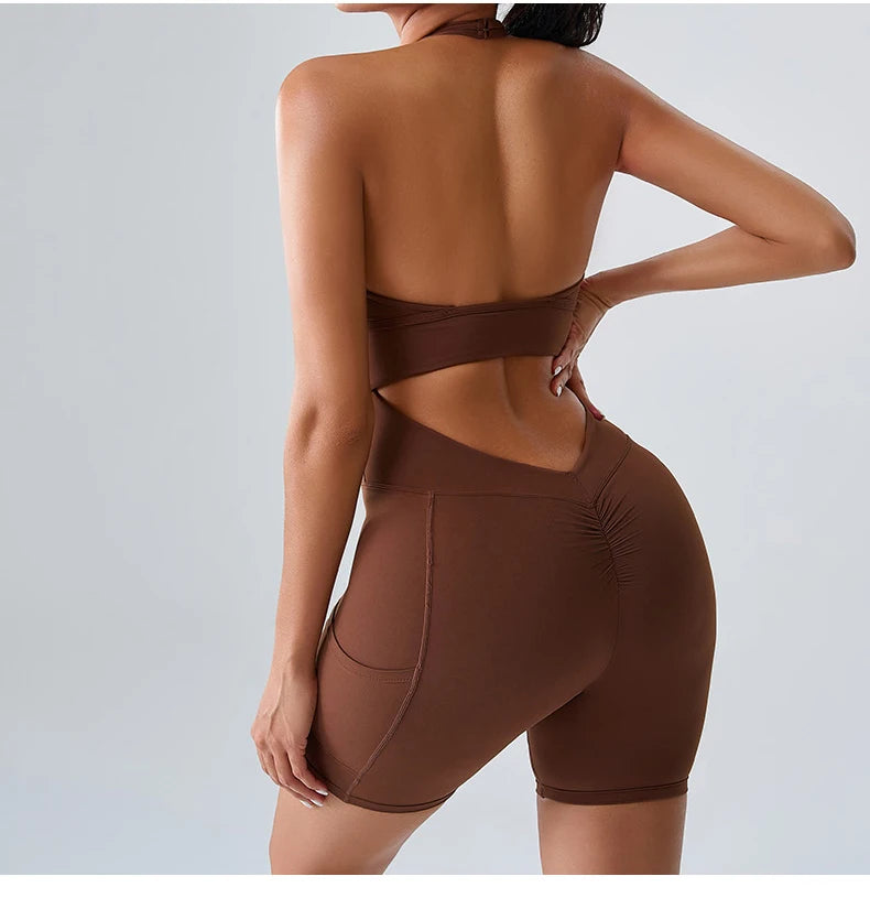 Fitness Sports Bodysuit Women Yoga Suit Jumpsuits