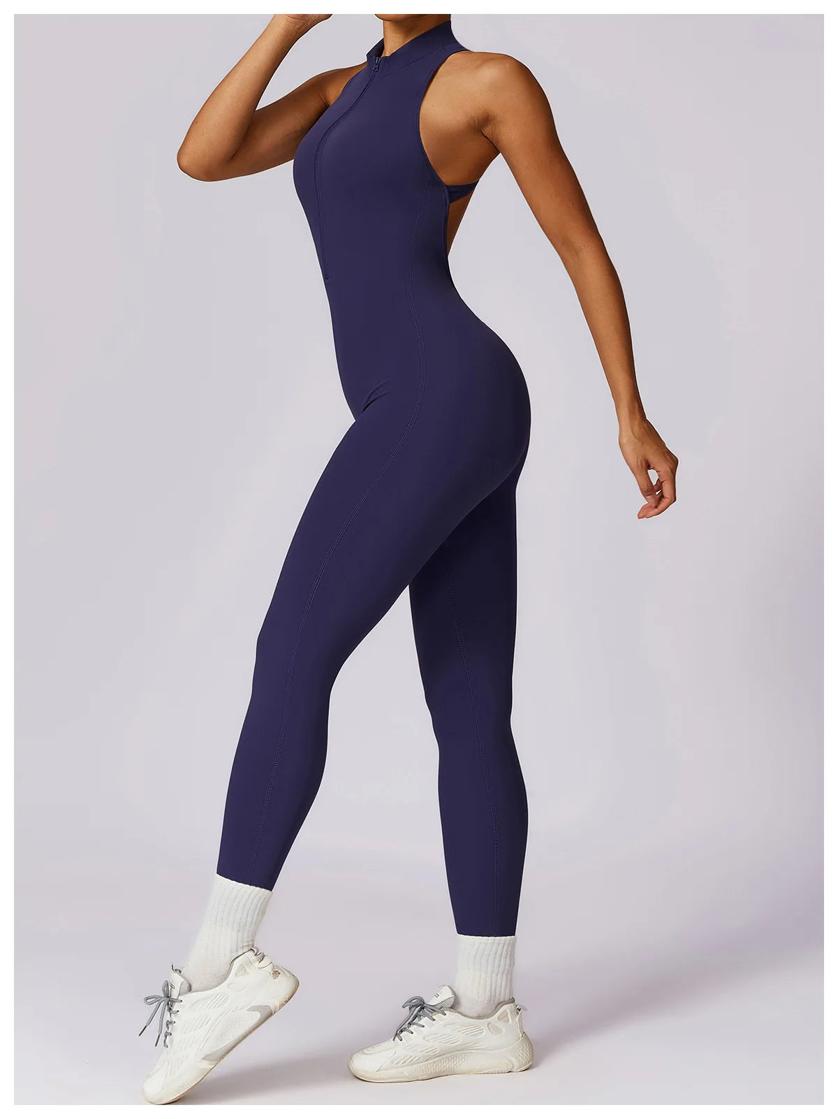 Zipper Yoga Jumpsuit Fitness Sports