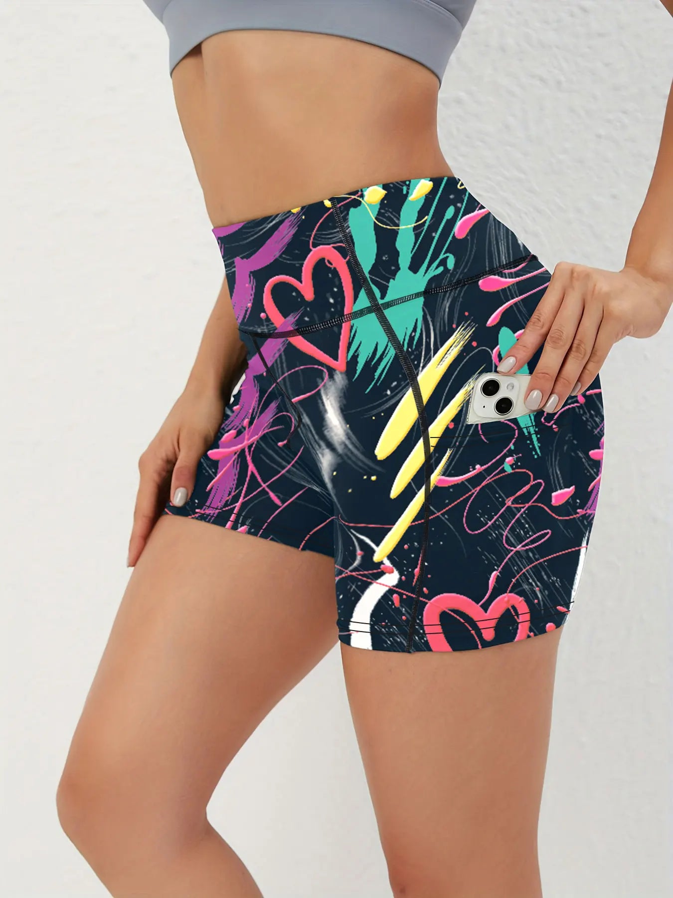 High-Waist Fitness Yoga Shorts