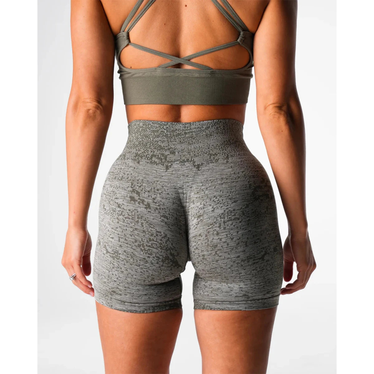 TKITK Digital Seamless Shorts Women Soft Workout Tights Fitness Outfits Spandex Yoga short Gym Wear Digital Seamless