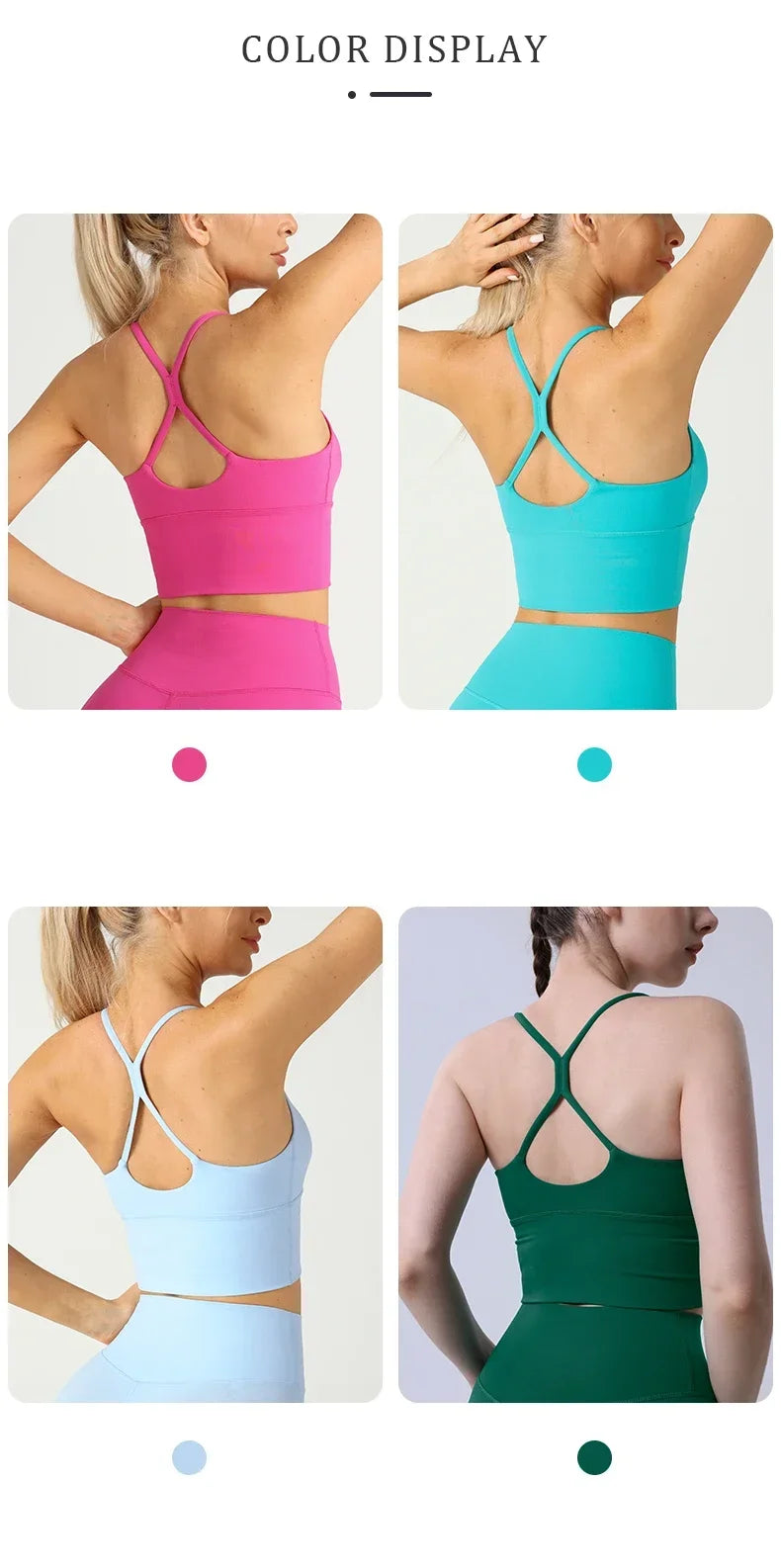 Cross Back Y Shape Sports Bra