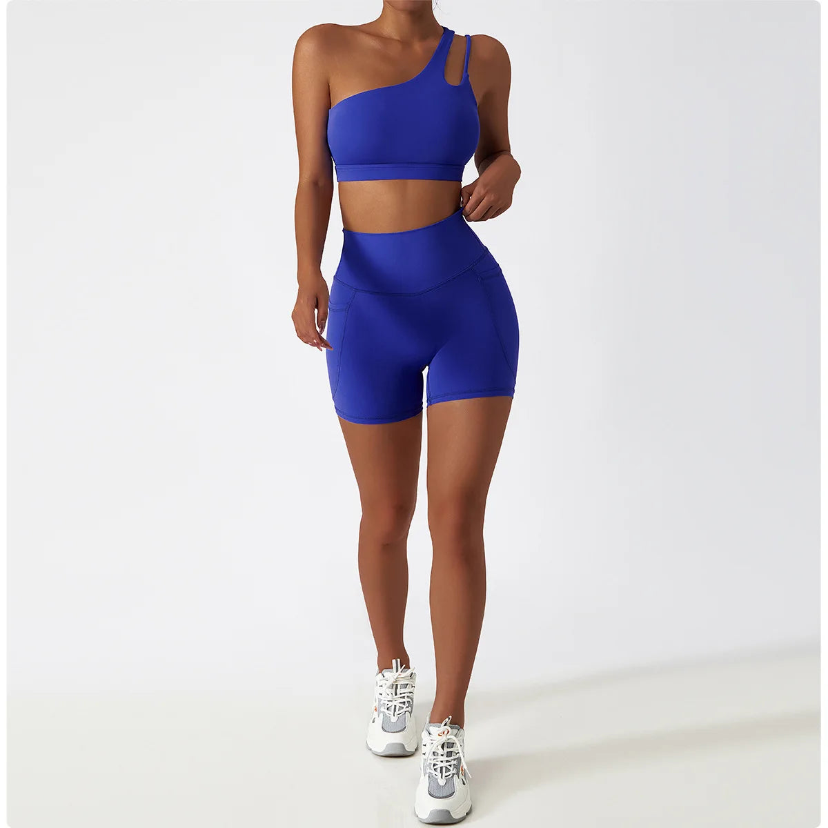 2PCS Seamless Women Tracksuit Yoga Set Workout Sportswear