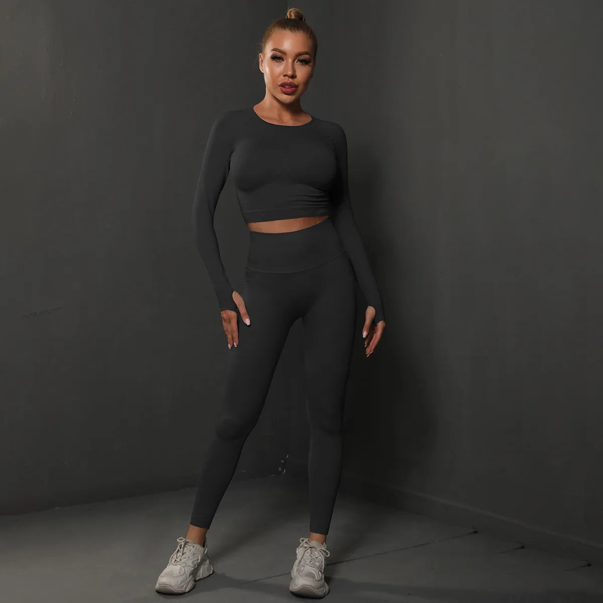 Women Sets 2PCS Energy Seamless Gym Tracksuits Tights Set