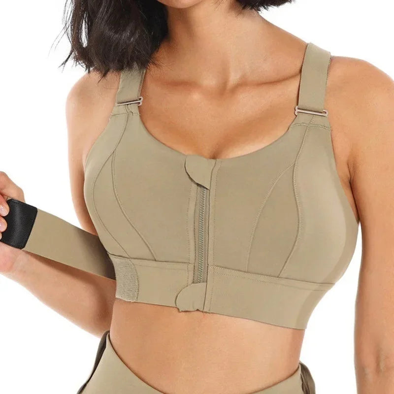 Sports Bra with Zipper