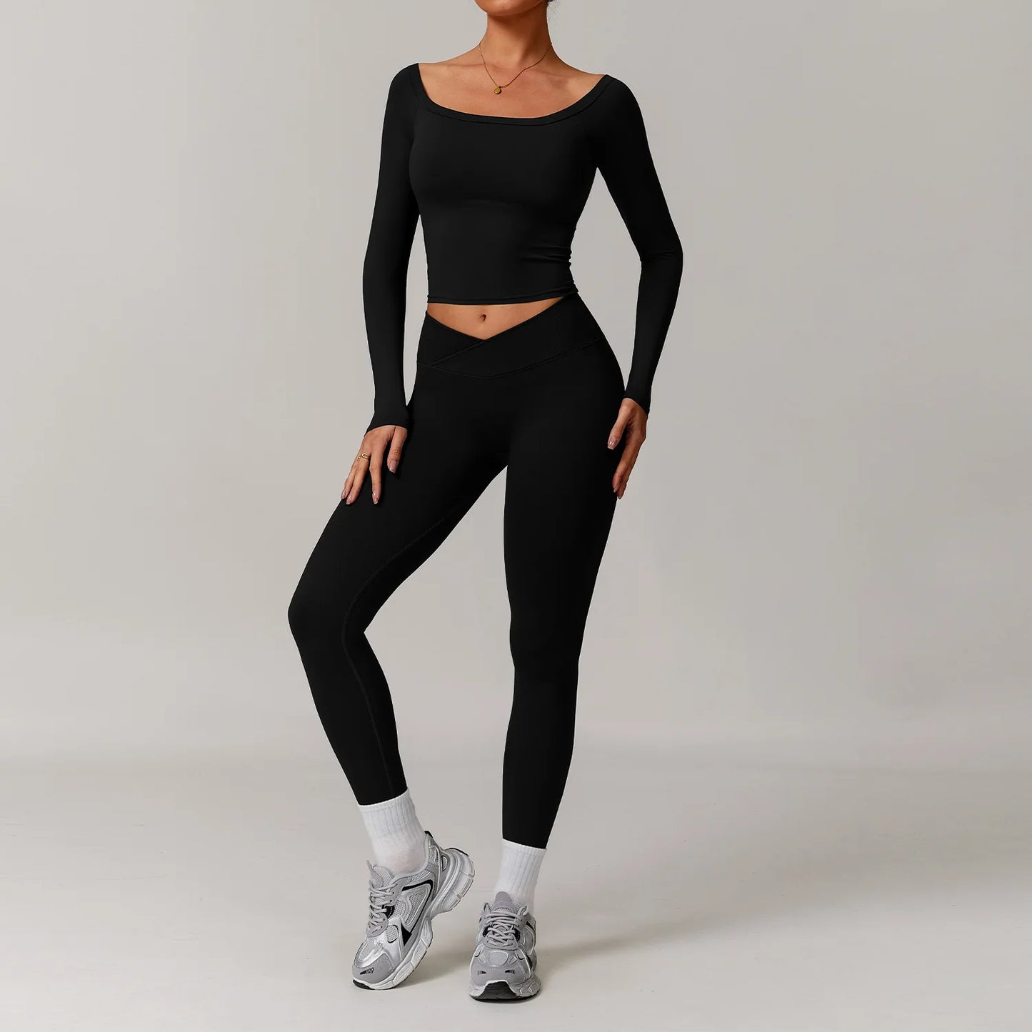 2 Pieces Yoga Suit Sports Set Women Athletic Wear Gym