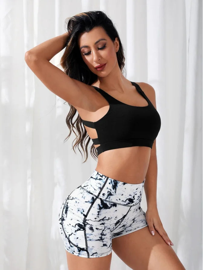 High-Waist Fitness Yoga Shorts