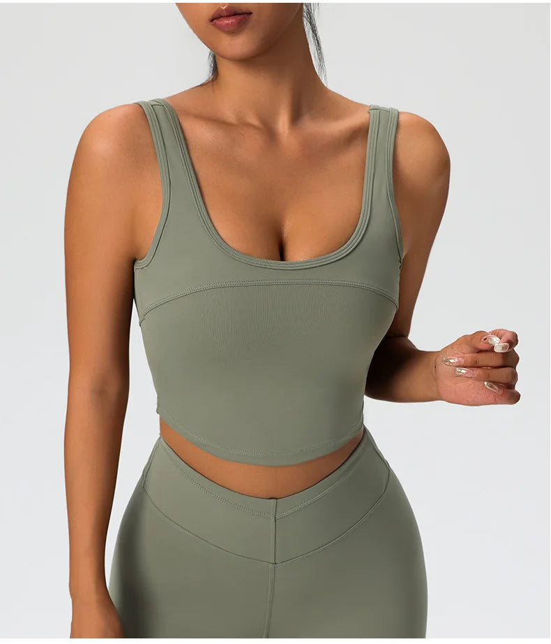 2 Pieces Women's High Quality Soften Yoga Set Sports Suit Gym Set