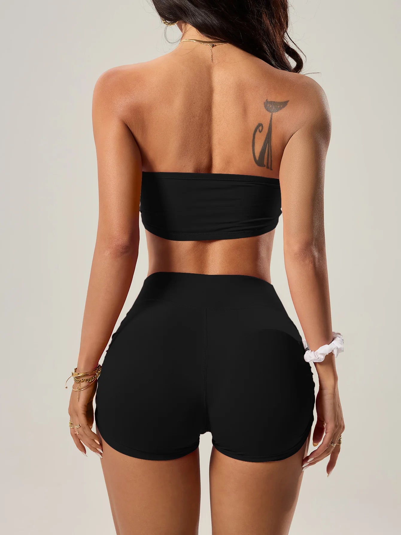 2PCS Strapless Athletic Active Wear