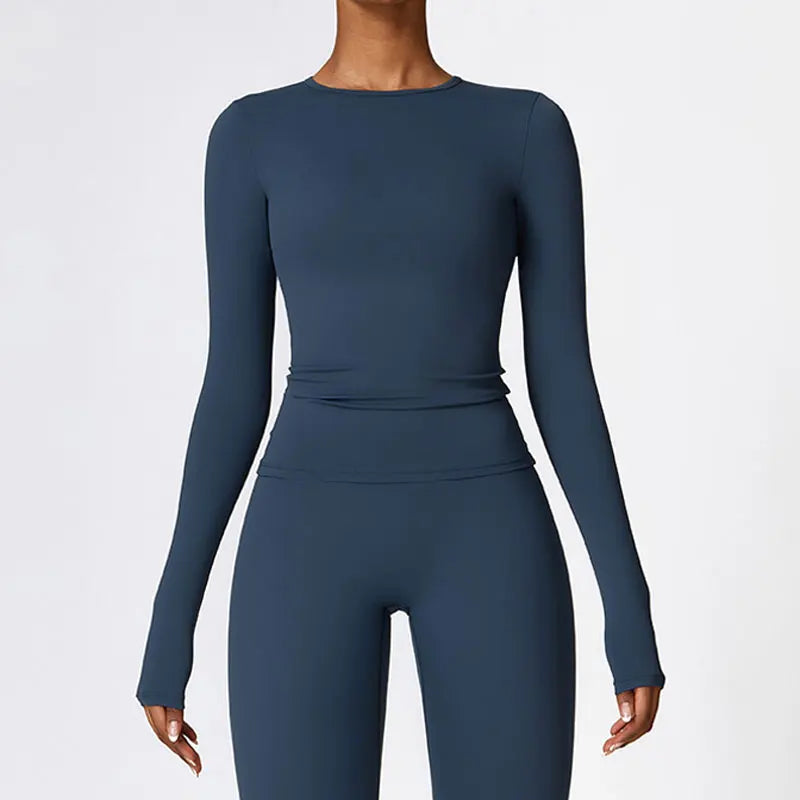 Long Sleeve Fitness Crop Top