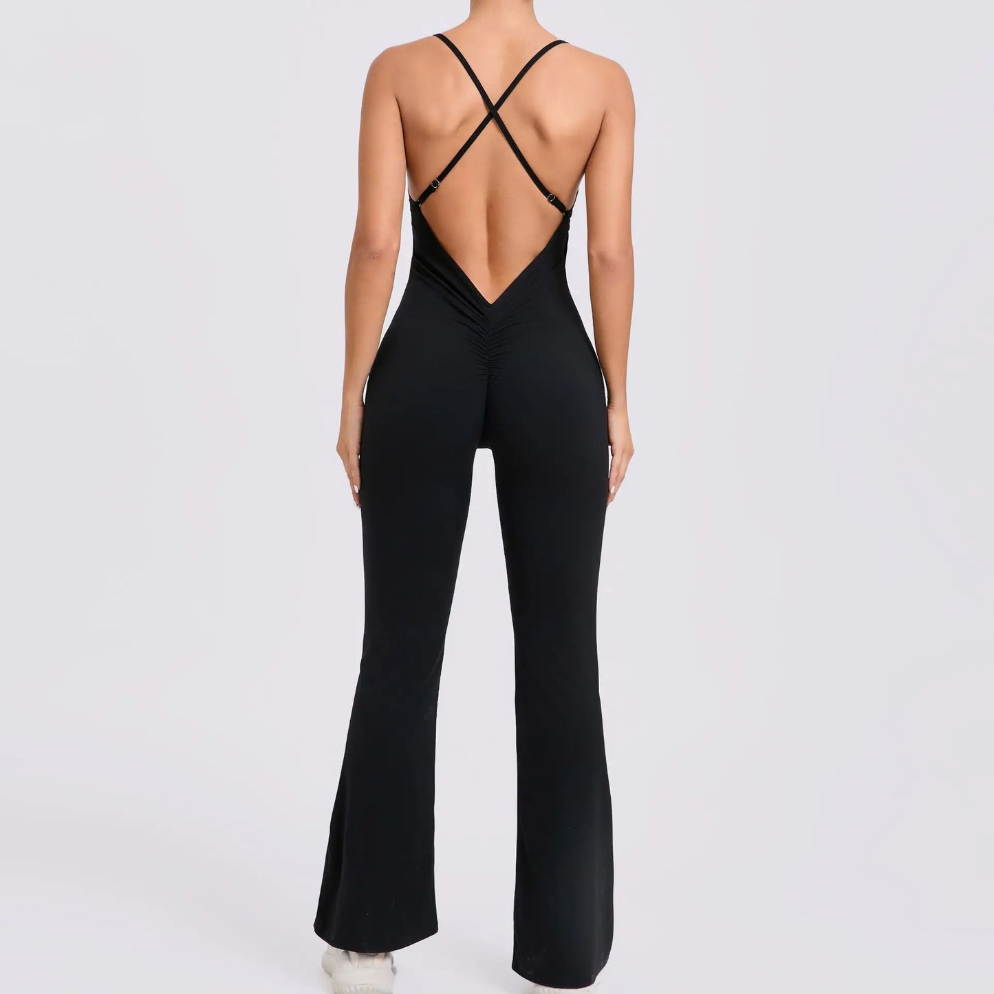Sexy Back V Jumpsuit Gym Set Yoga Suit Sportswear Women