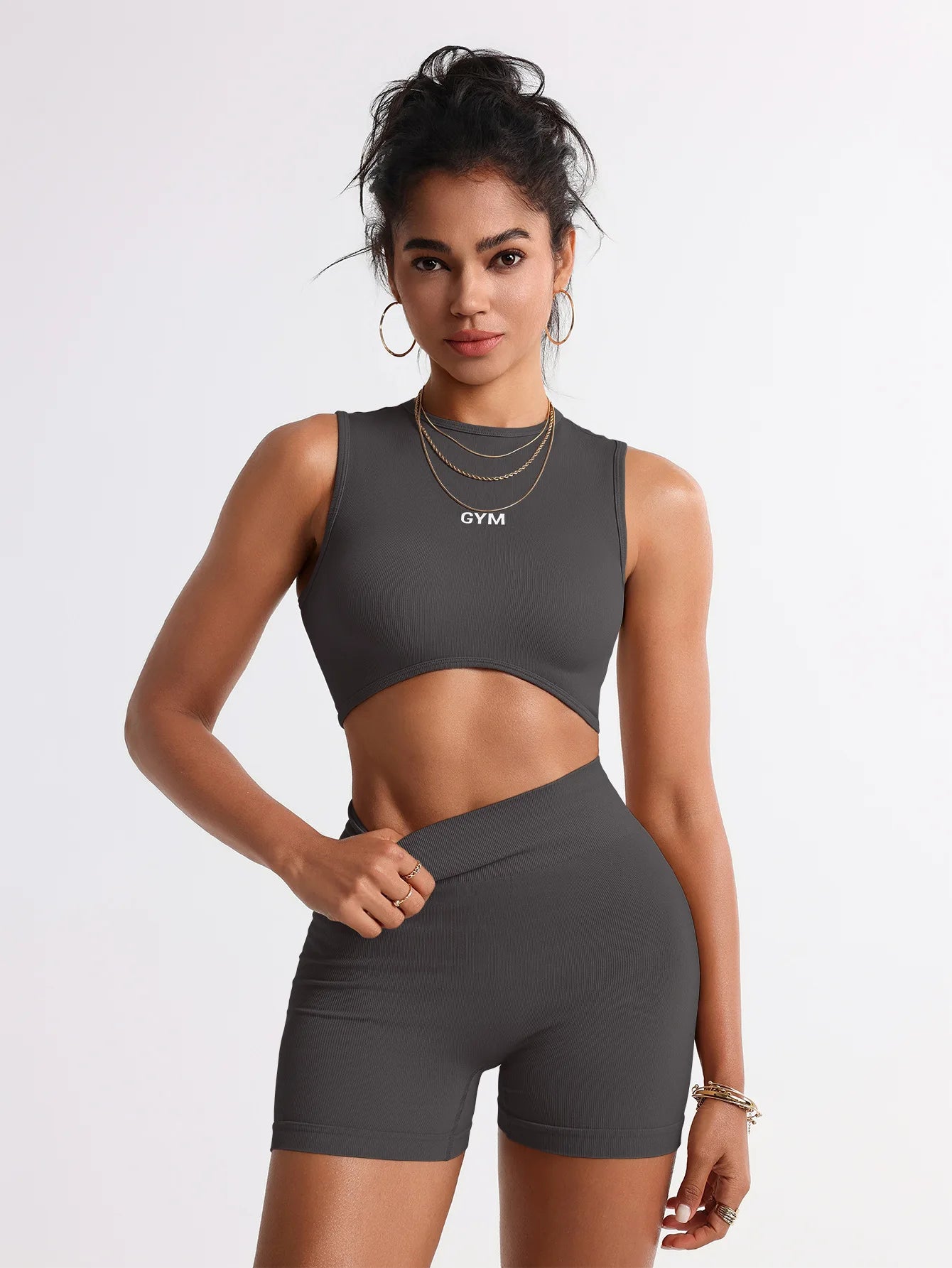 2pcs Seamless Yoga Set Gym Clothes Athletic Wear