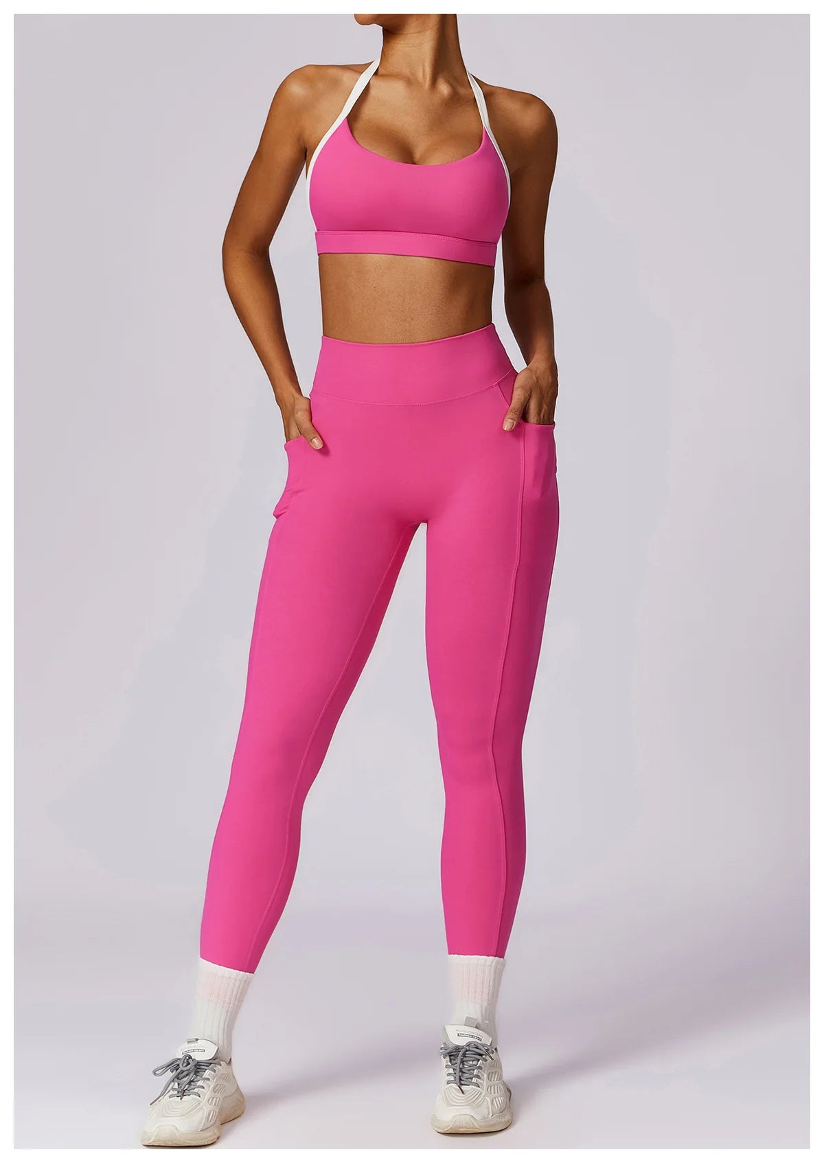 Women Tracksuit Yoga Set 2PCS Sport Suit Gym