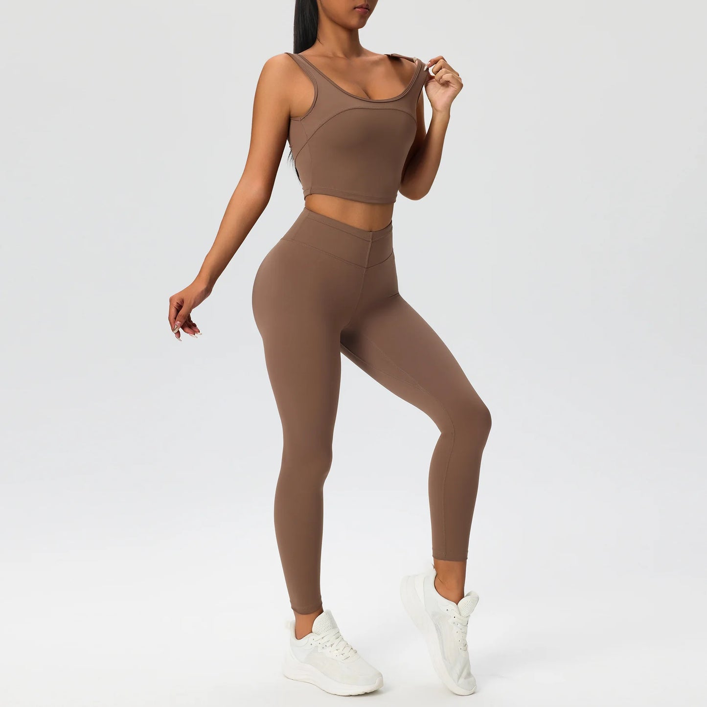 2 Pieces Women's High Quality Soften Yoga Set Sports Suit Gym Set