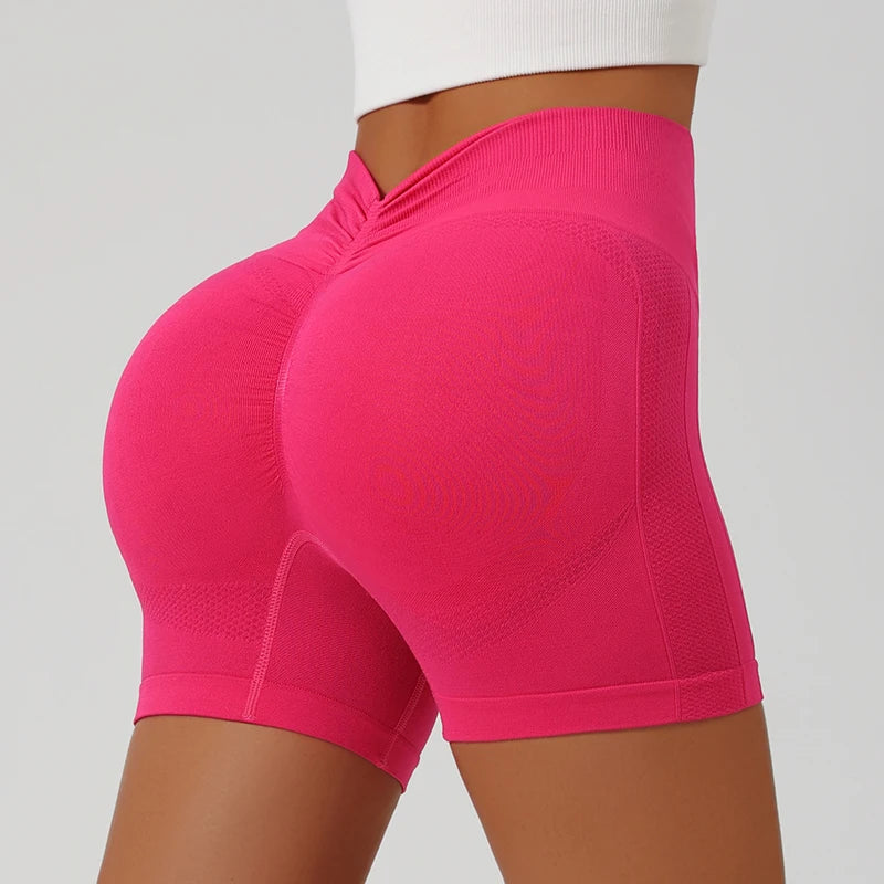 Women Seamless Yoga Shorts High Waist Workout Shorts Running Naked Feeling Breathable Fitness Pants Outwear Tight Shorts