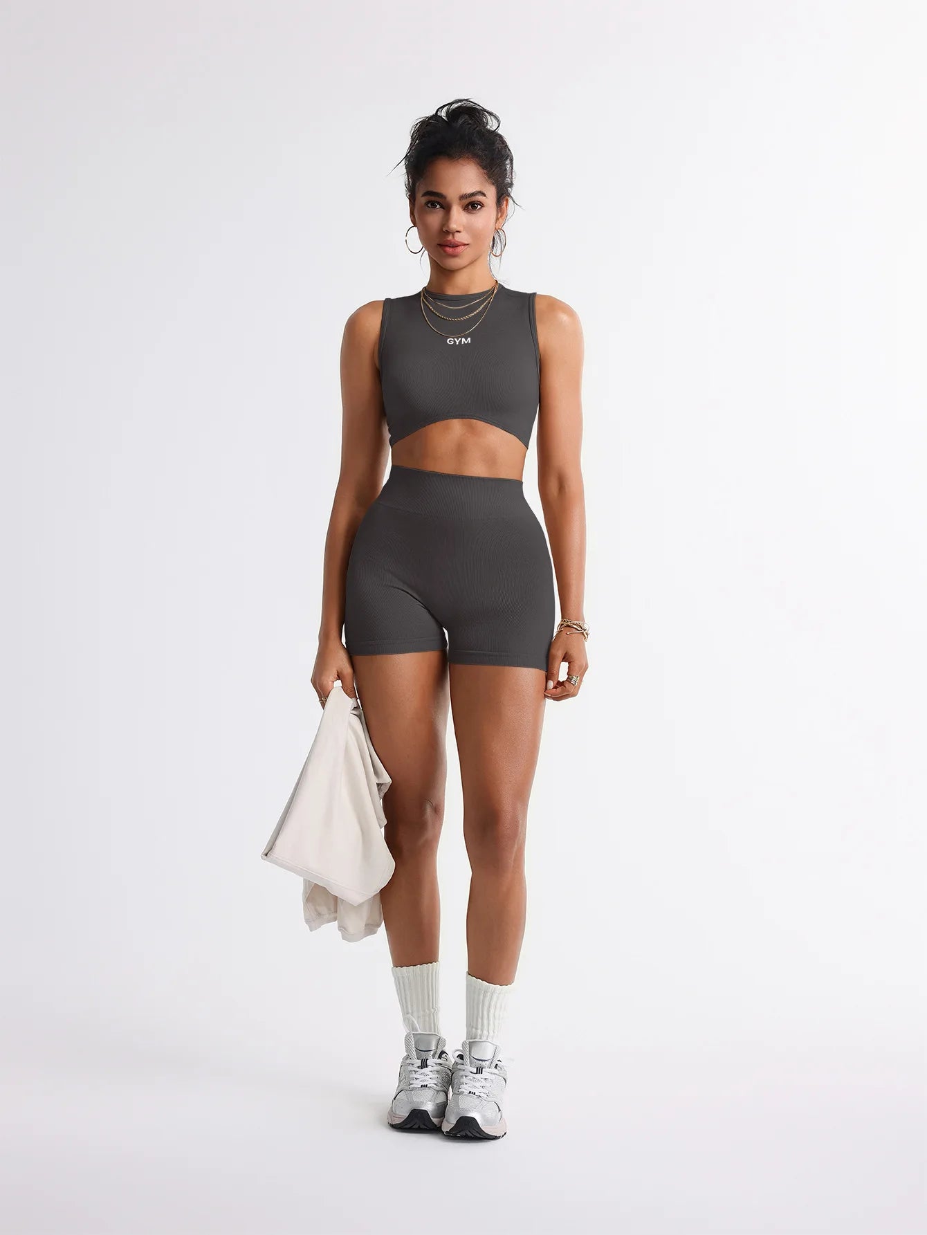 2pcs Seamless Yoga Set Gym Clothes Athletic Wear