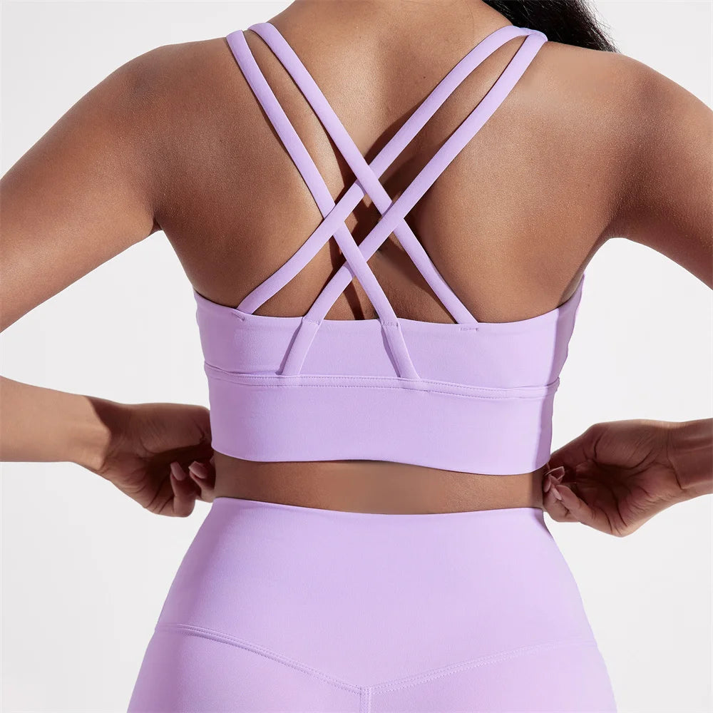 Cross back Fitness sport Bra