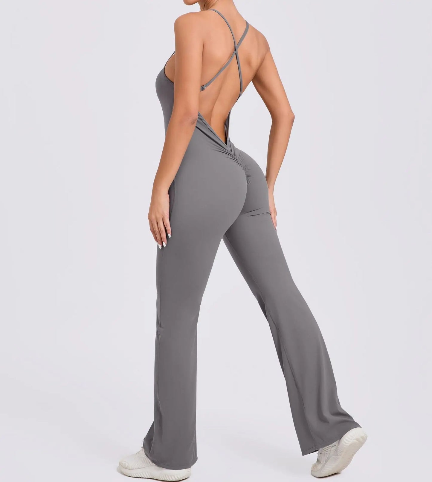 Sexy Back V Jumpsuit Gym Set Yoga Suit Sportswear Women