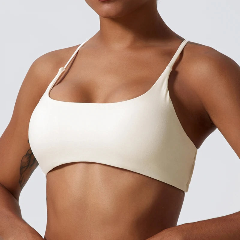 Super Soft Fabric Back Cross Sports Bra