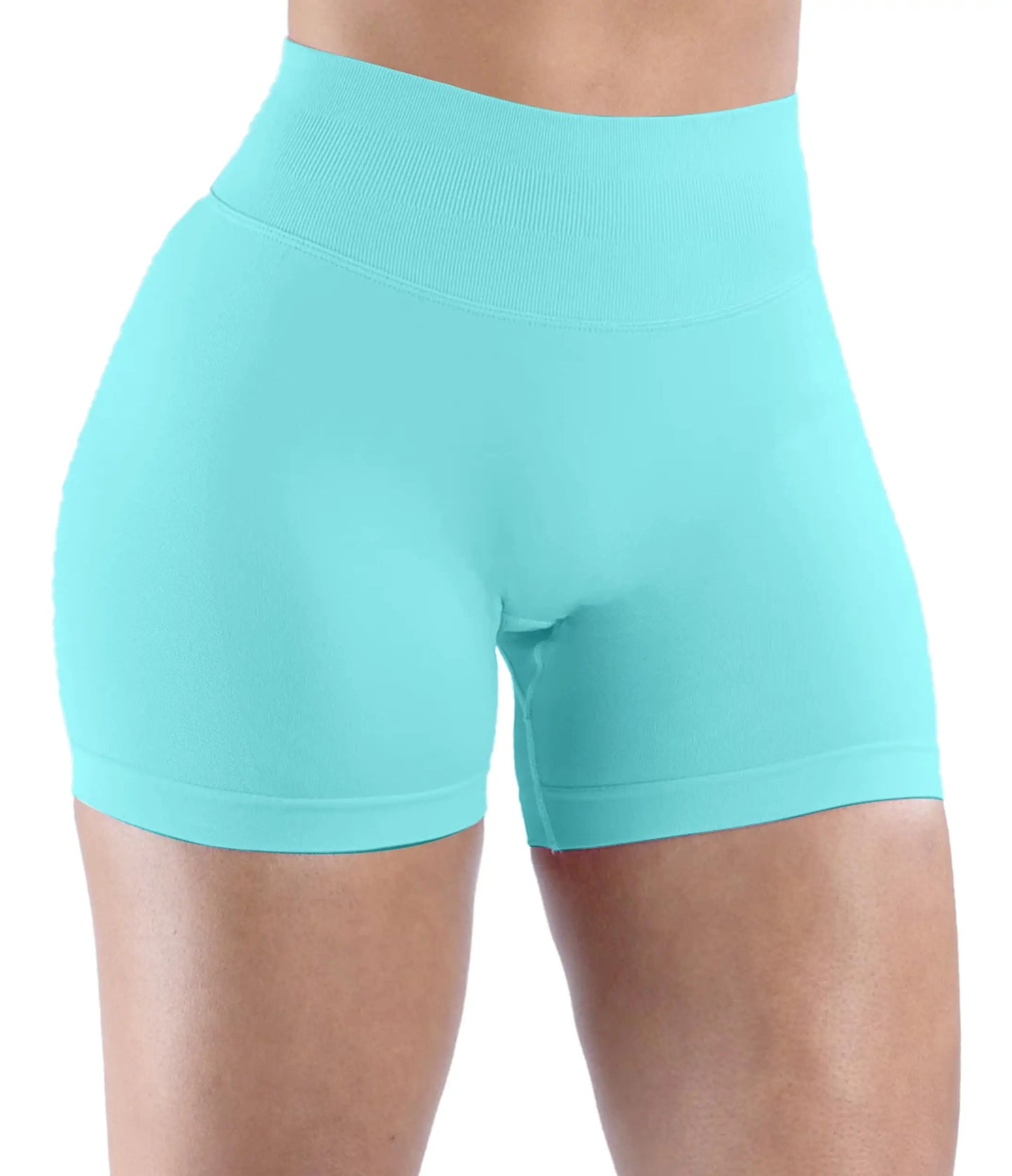 Women Seamless Yoga Sports Shorts Stretch Scrunch Butt Gym Shorts Low Ribbed Workout Running Leggings Sexy Athletic Yoga Shorts