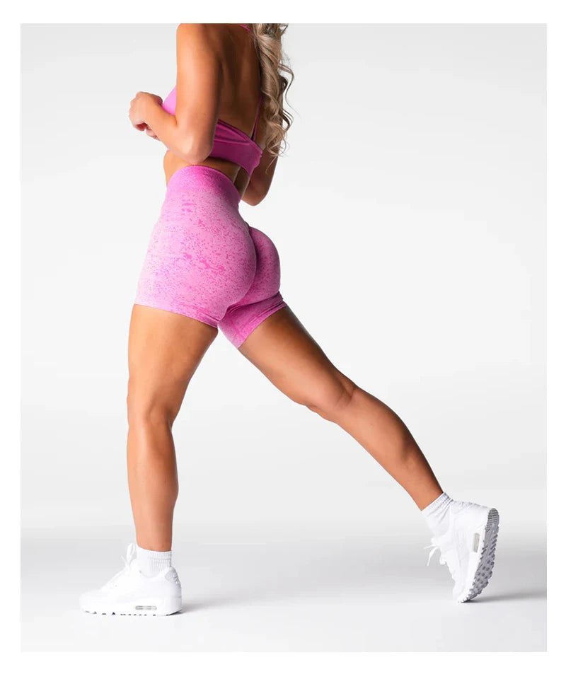 TKITK Digital Seamless Shorts Women Soft Workout Tights Fitness Outfits Spandex Yoga short Gym Wear Digital Seamless