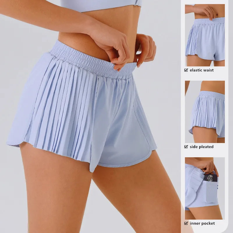 2025 New Summer Gym Running Shorts Casual Quick Dry Sports Shorts Women Biker Cycling Shorts Athleisure Yoga Shorts