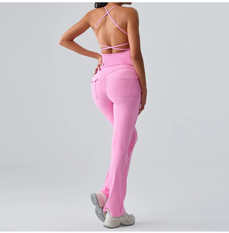 Sexy Women's Feeling Naked Training Set Gym Yoga 2 Pieces