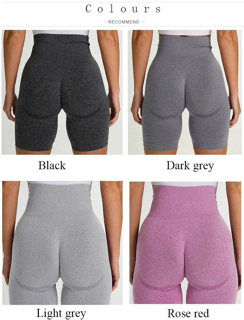 Peach Buttocks Fitness Leggings Women's Gym Sports Tight Running Shorts Hip Three-point Pants High Waist Seamless Yoga Shorts