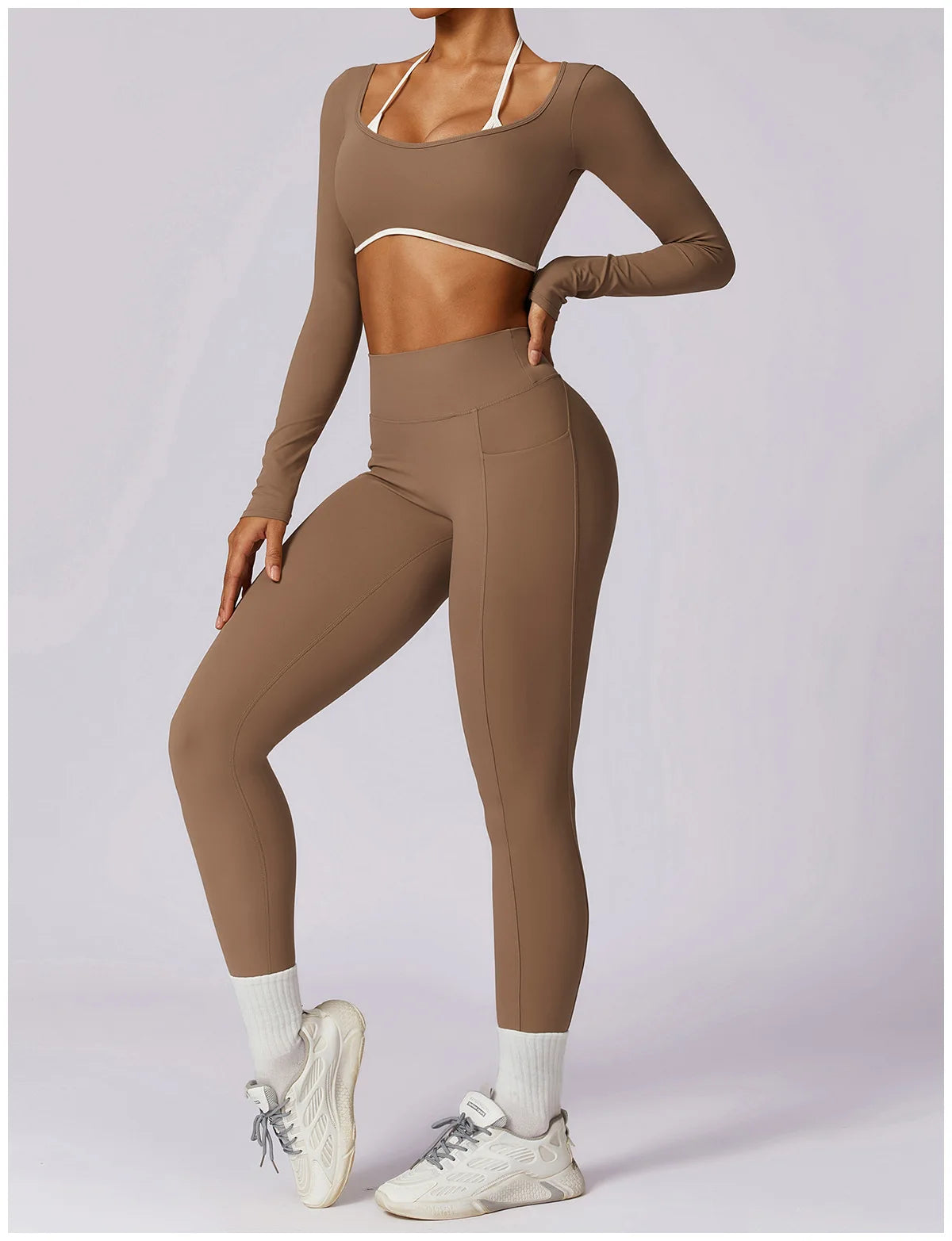 2Pcs Gym Set Women Workout Backless Yoga Suit