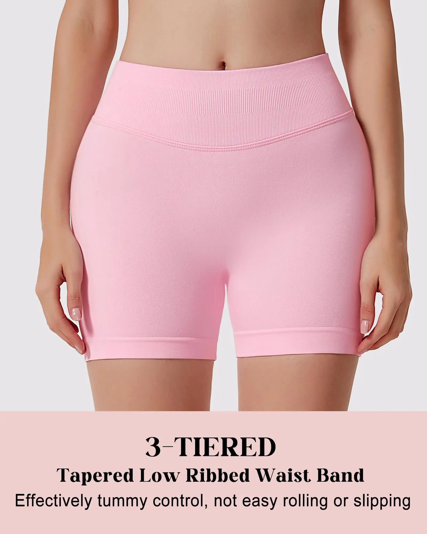 Women Seamless Yoga Sports Shorts Stretch Scrunch Butt Gym Shorts Low Ribbed Workout Running Leggings Sexy Athletic Yoga Shorts