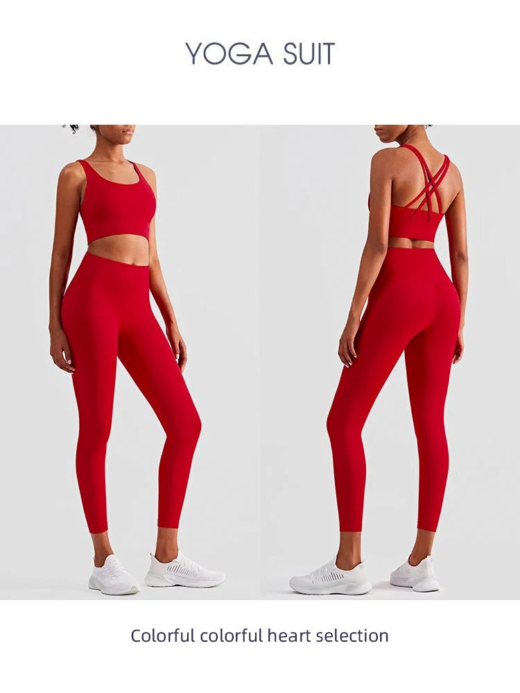2 Piece Yoga Clothes Women's Tracksuit Athletic Wear