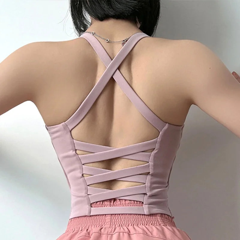 Open Back Fitness Bra