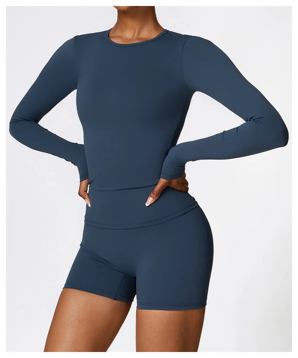 Long Sleeve Fitness Crop Top