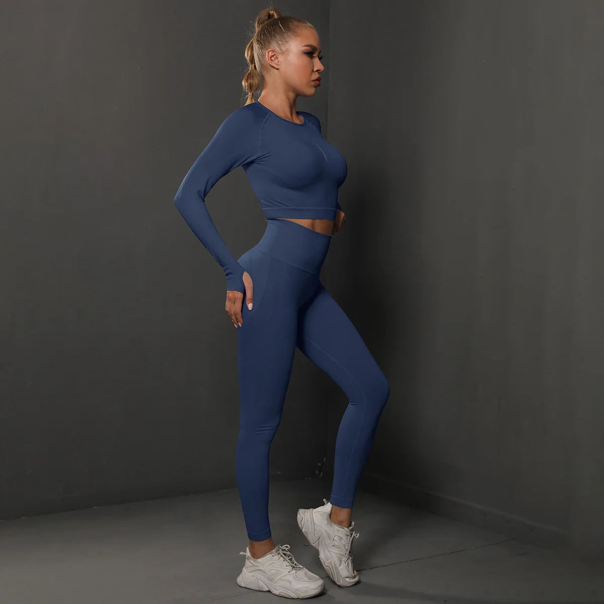 Women Sets 2PCS Energy Seamless Gym Tracksuits Tights Set