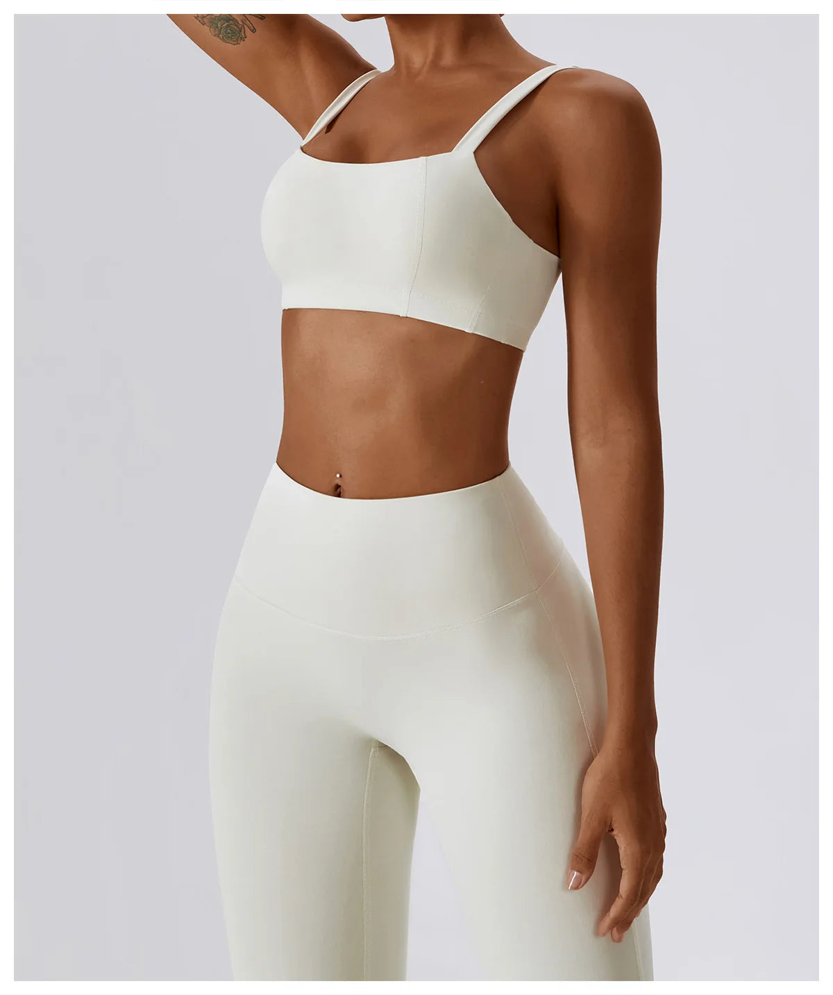 Athletic Wear High Waist Leggings And Top Two Piece Set Seamless Gym