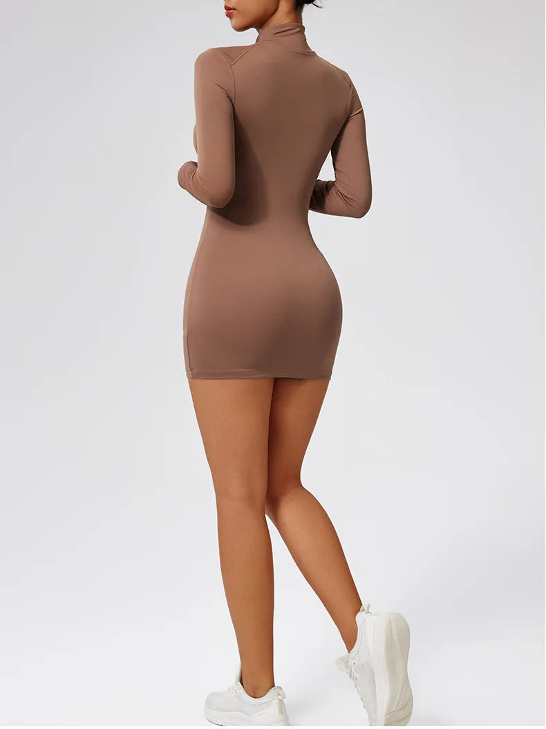 Fitness Bodysuit Sportswear Gym Set Women Clothes Jumpsuit Long Sleeved