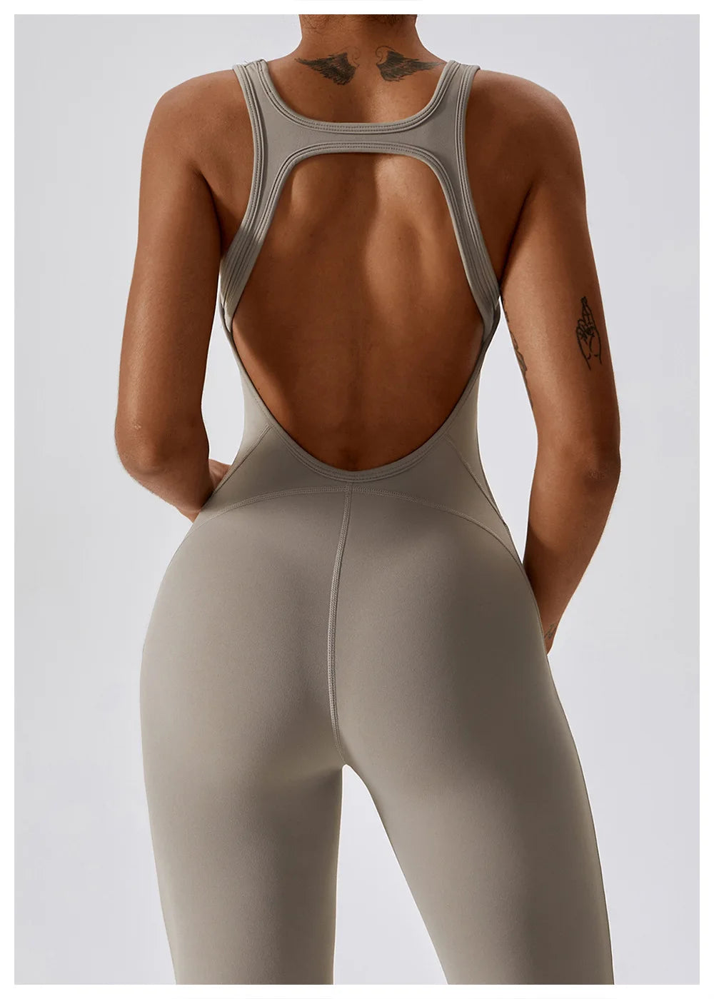 Solid Yoga Jumpsuit One Piece Outfit Fitness Bodysuit Workout Clothes
