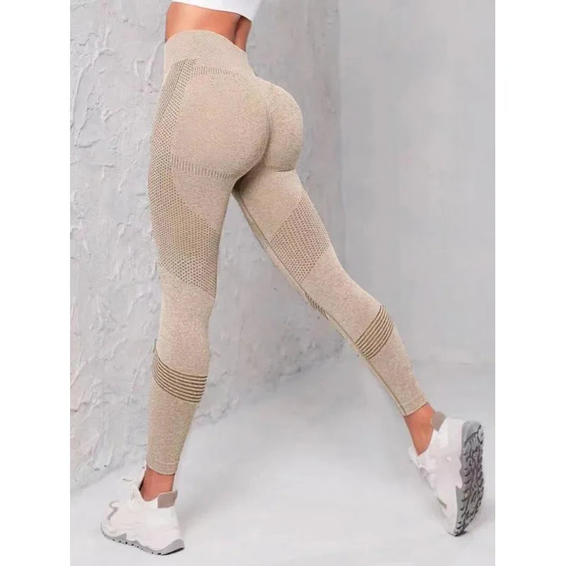 High Waisted Seamless Stretch Athletic Yoga Pants