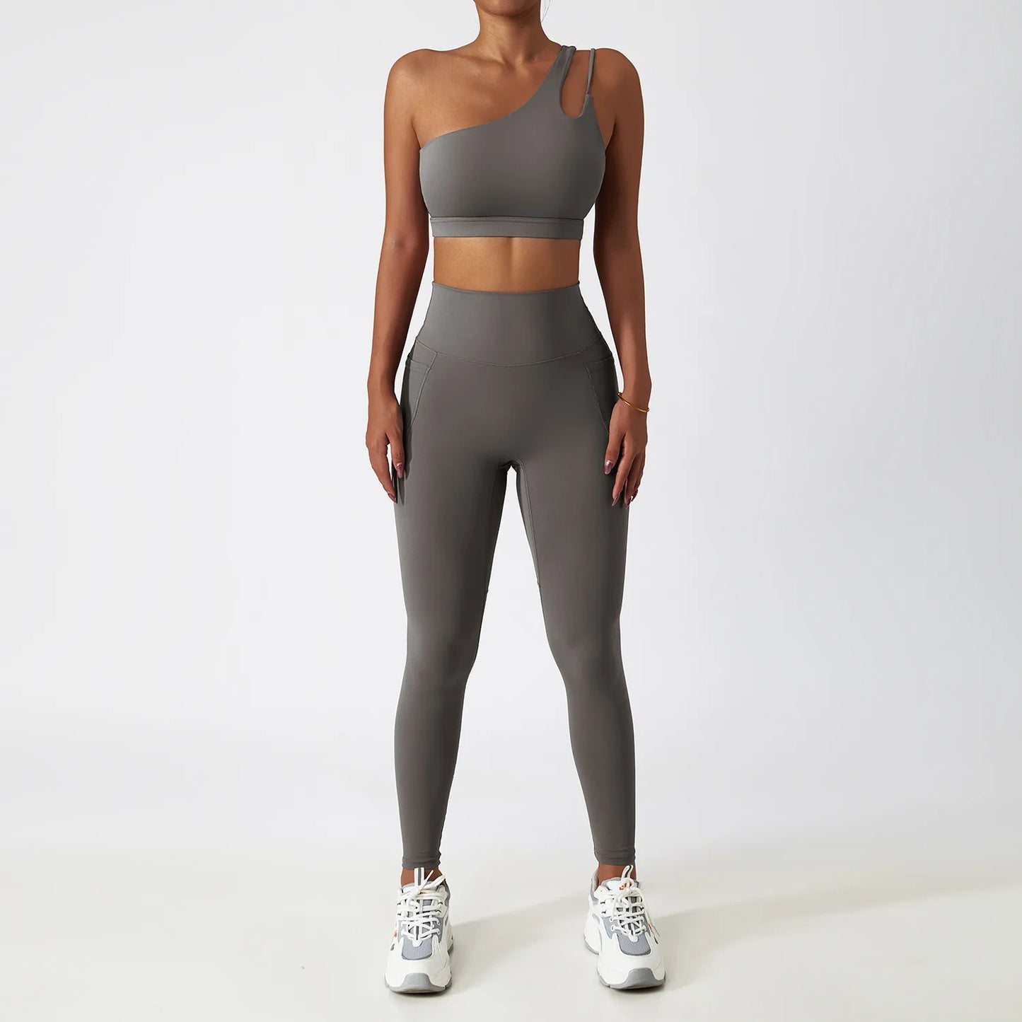 2PCS Seamless Women Tracksuit Yoga Set Workout Sportswear