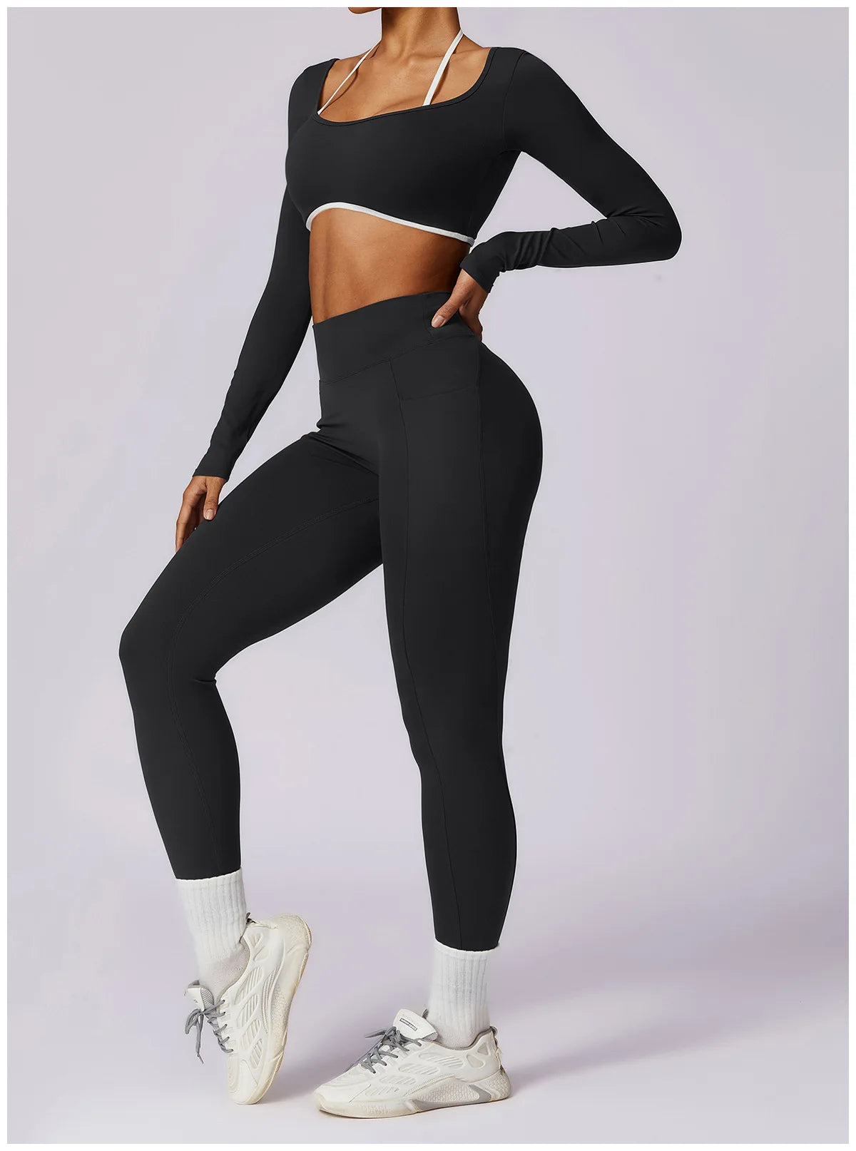 2Pcs Gym Set Women Workout Backless Yoga Suit
