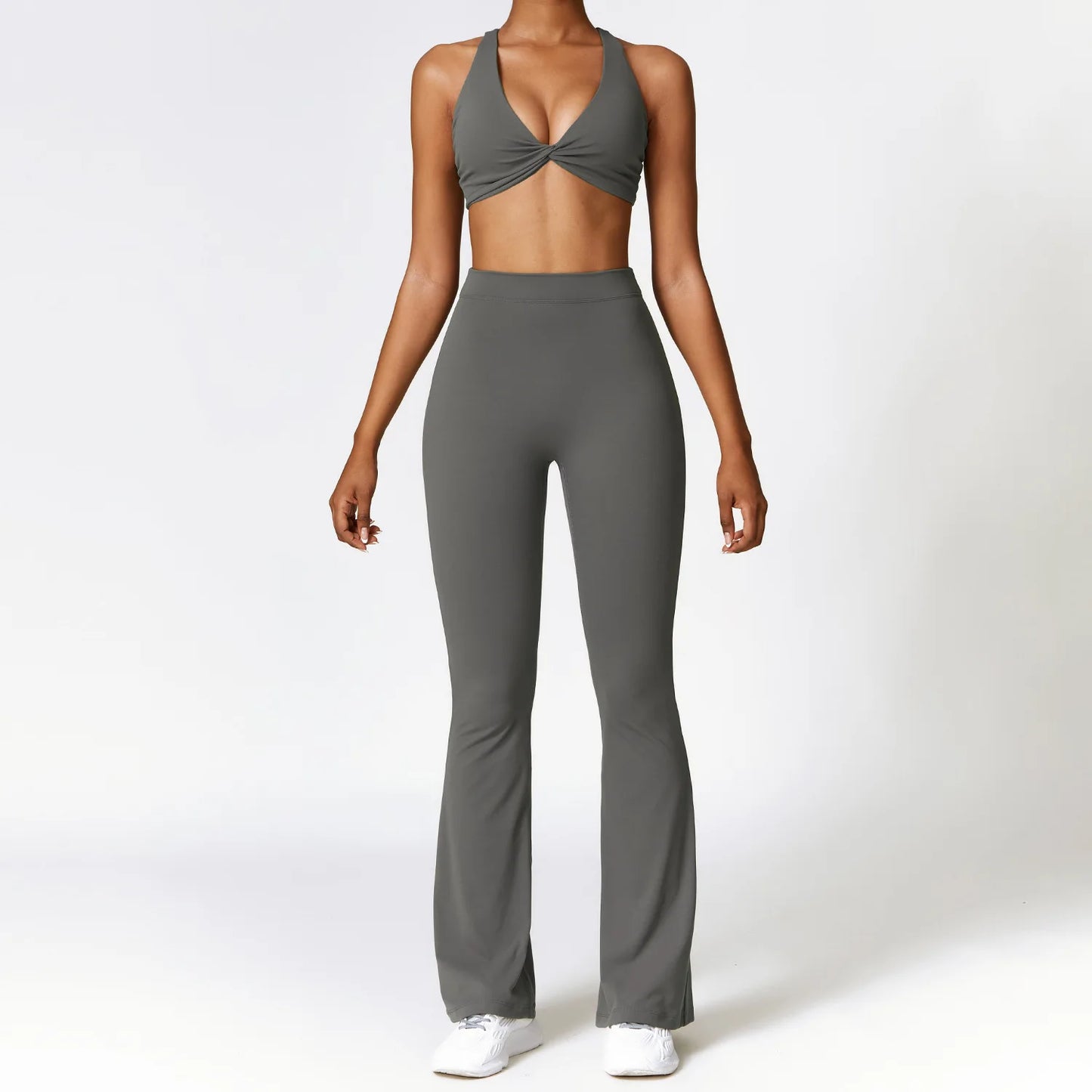 Yoga Set 2 Pieces Gym Set Workout Clothes for Women Seamless High Waist Leggings
