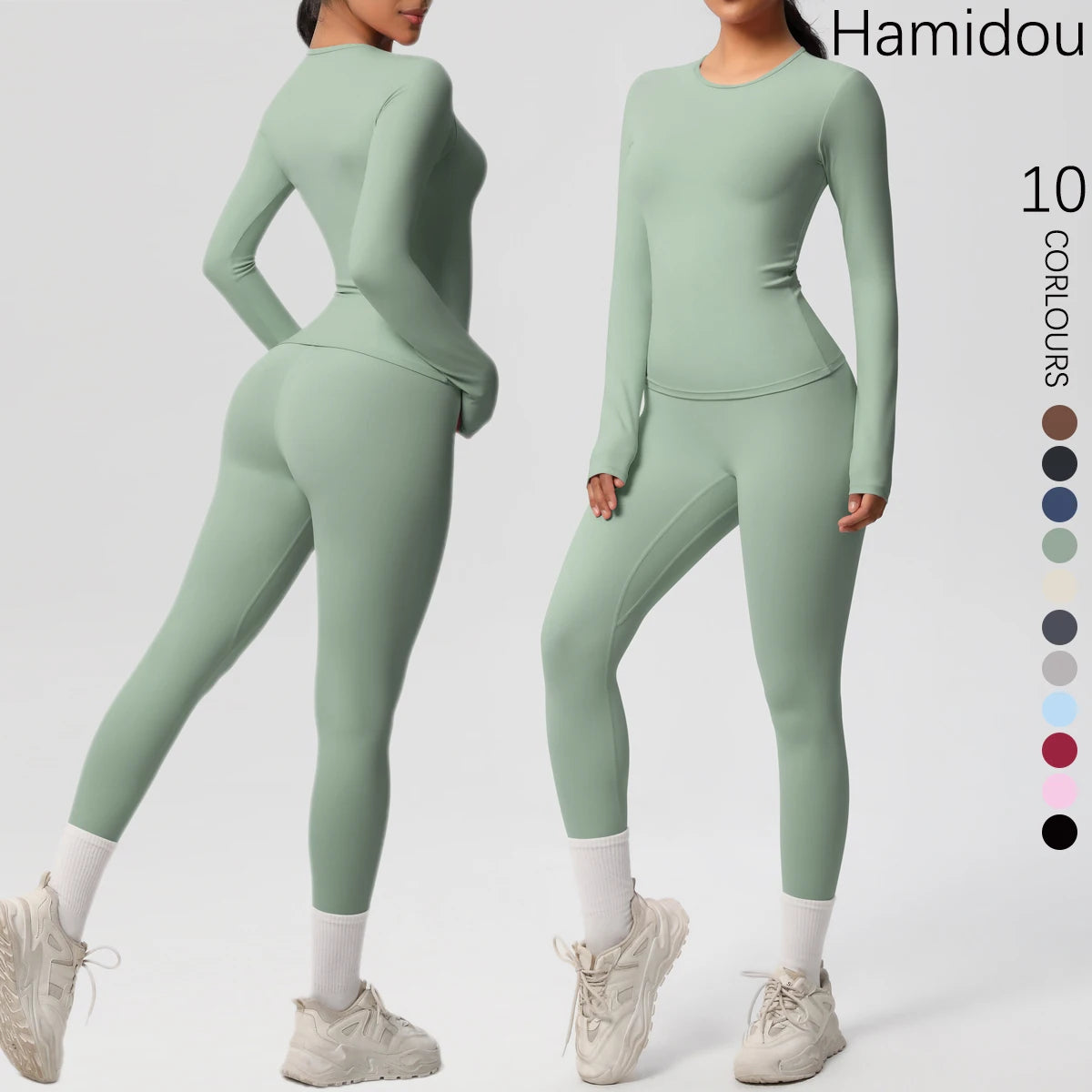 Quick-Drying Gym Leggings Set Workout Dry Fit
